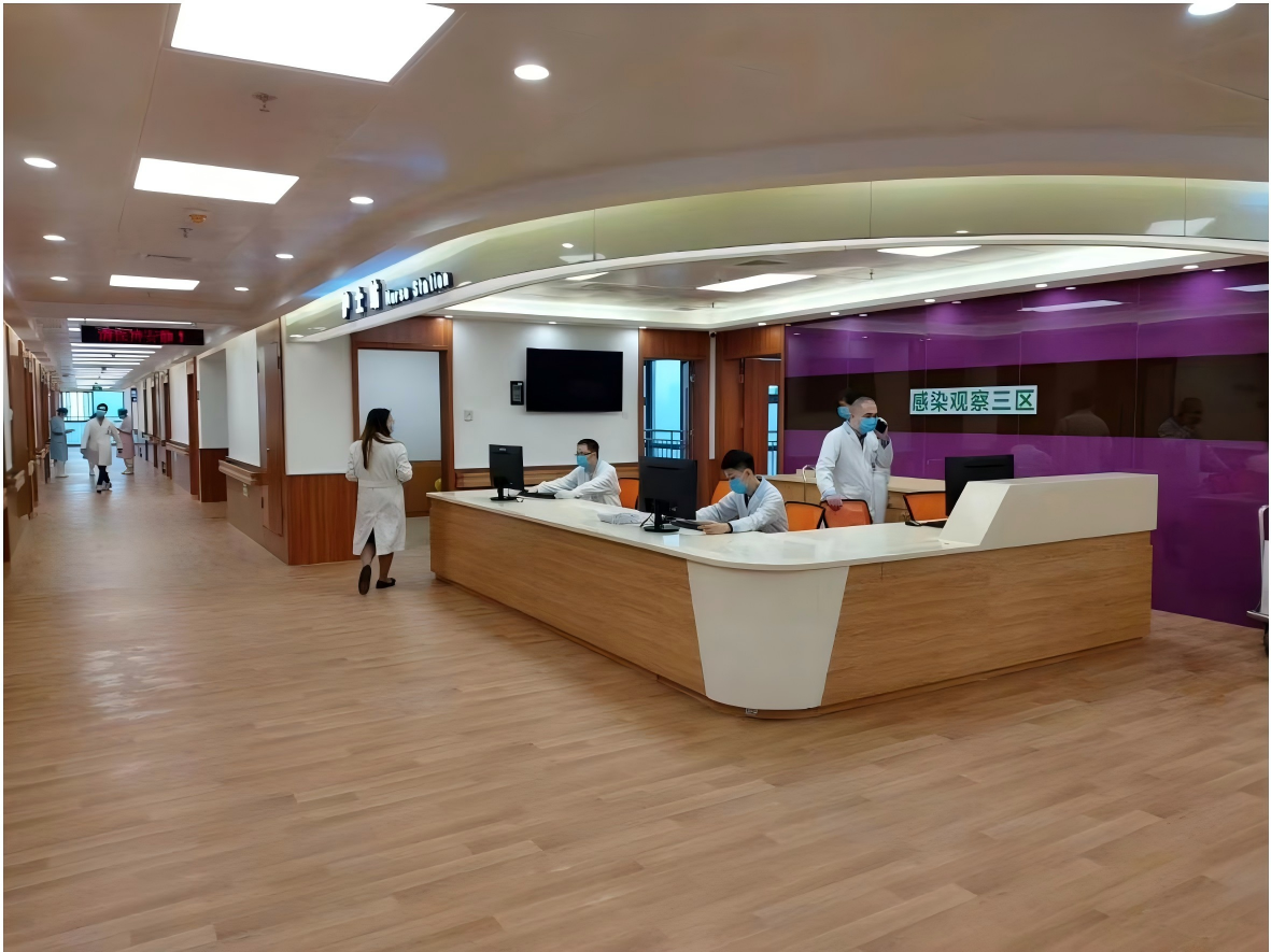 Front desk application of all-aluminum honeycomb panel in commercial space
