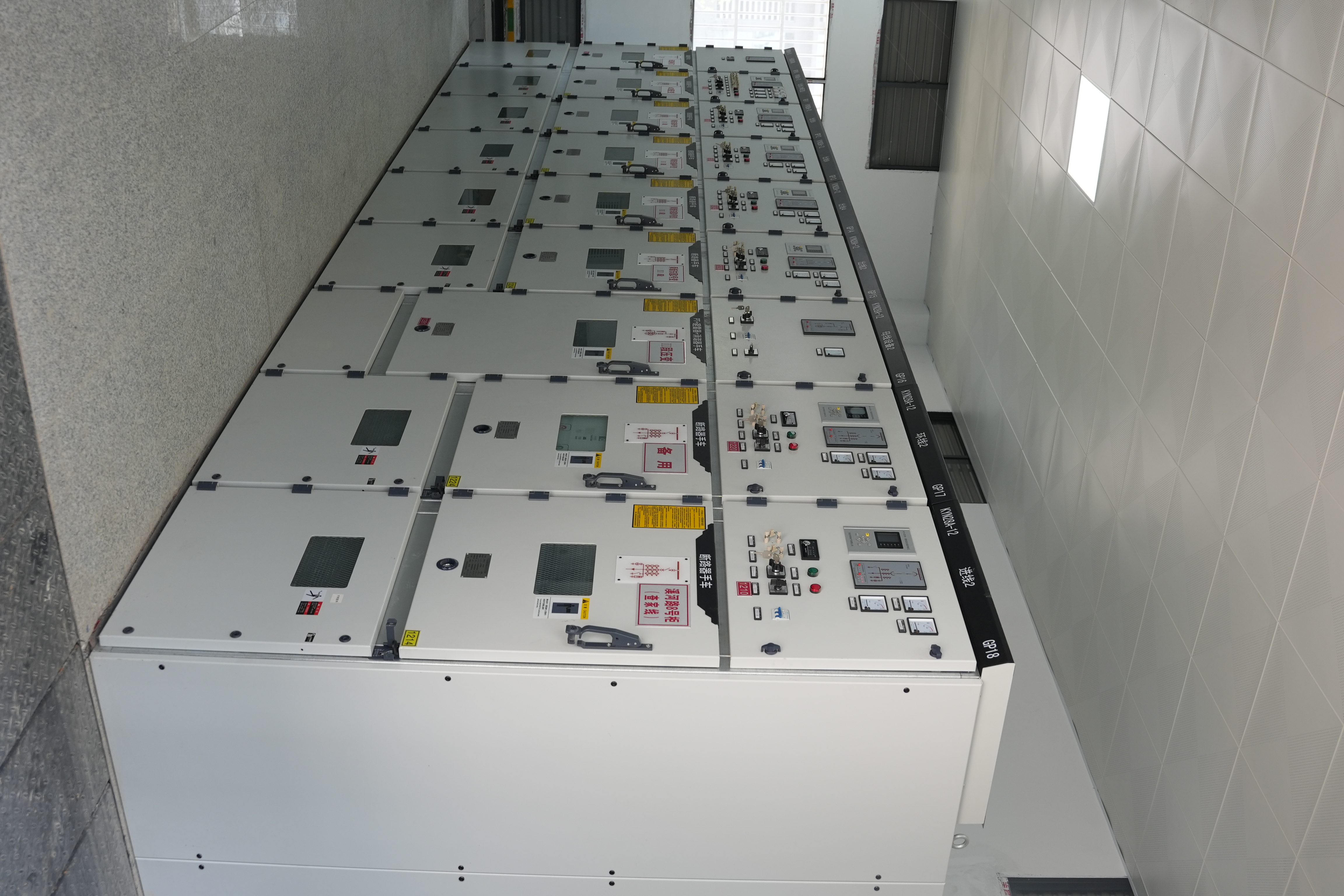 High-voltage switchgear (KYN28-12) installed in an industrial power distribution room