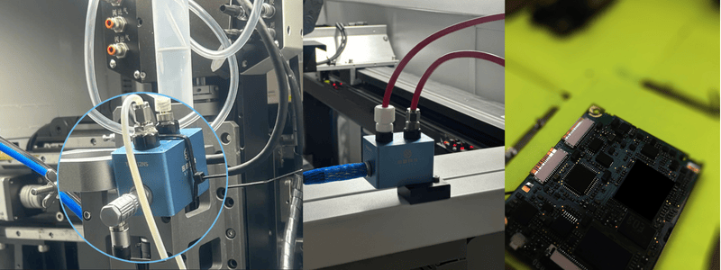 Industrial automation facility with pipework and sensors