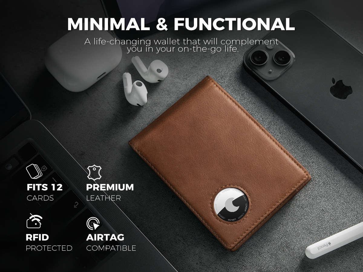 LORZOR Bifold AirTag Wallet A3