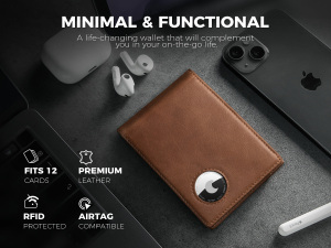LORZOR Bifold AirTag Wallet A3