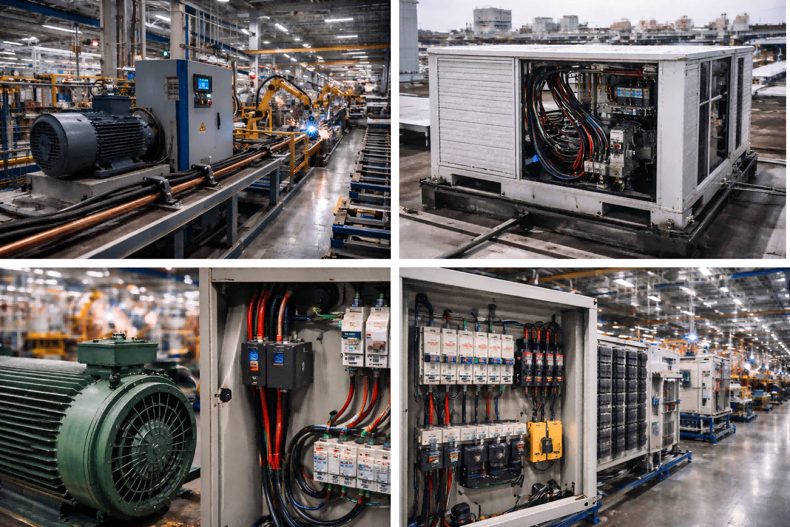 Large-scale industrial electrical energy monitoring and metering installation