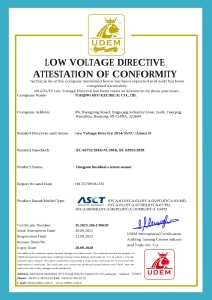 Low Voltage Directive Attestation of Conformity