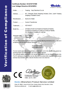 CE-LVD Certificate