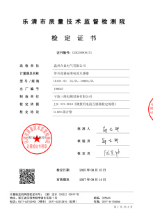 Metrological Verification Certificate