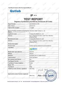 IP65 Test Report