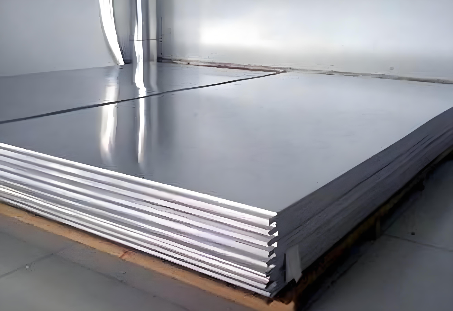 Composite steel plate in shipyard