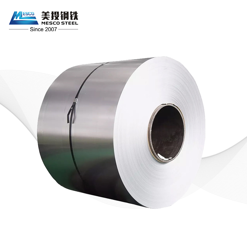 Close-up of aluminized steel sheet surface with Al-Si coating