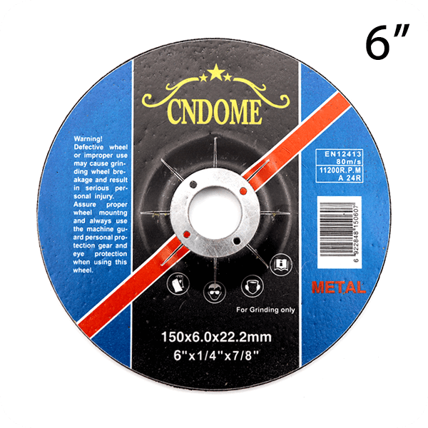 6 inch grinding disc front view