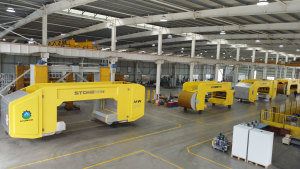 Corner of Manufacturing Workshop for Multi-wire Saw Machines for Stone Processing