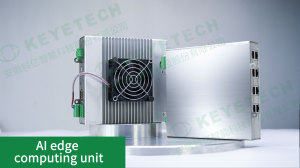 We develop AI-based vision inspection equipment. Our system uses an AI edge computing unit to provide computing power for AI algorithms and accelerate the inference speed of AI models. This is a proprietary product developed in-house.