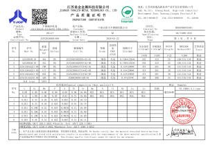 430 Mill Test Certificate