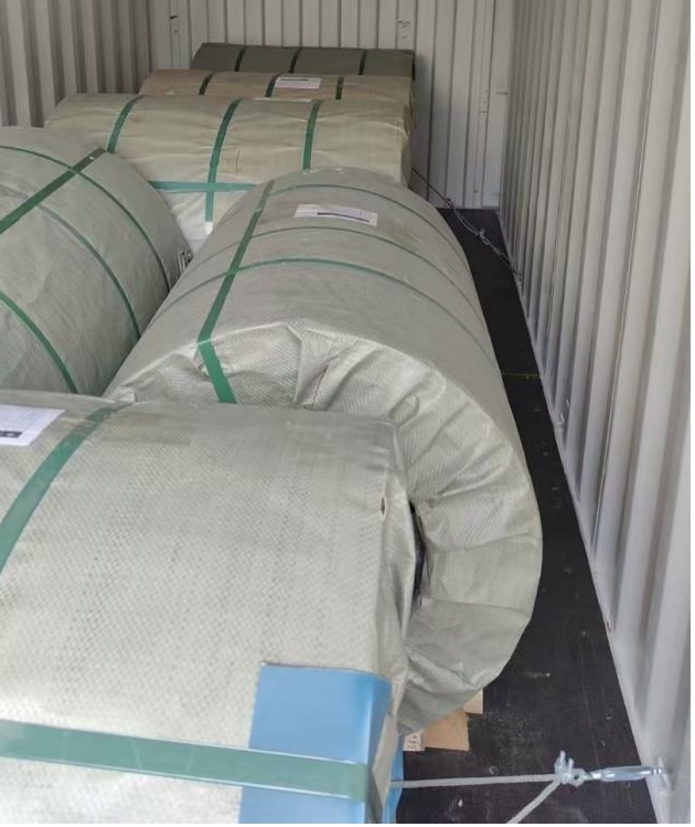 Container loading of stainless steel coils for export