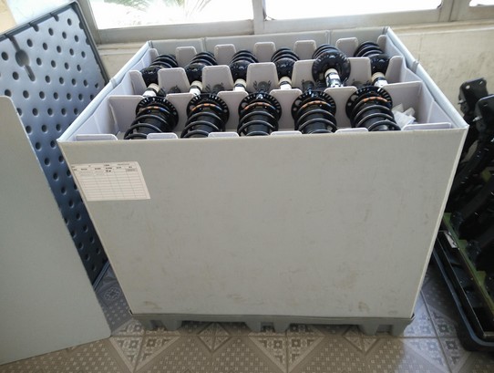 Space saving pallet box for warehouse layout planning