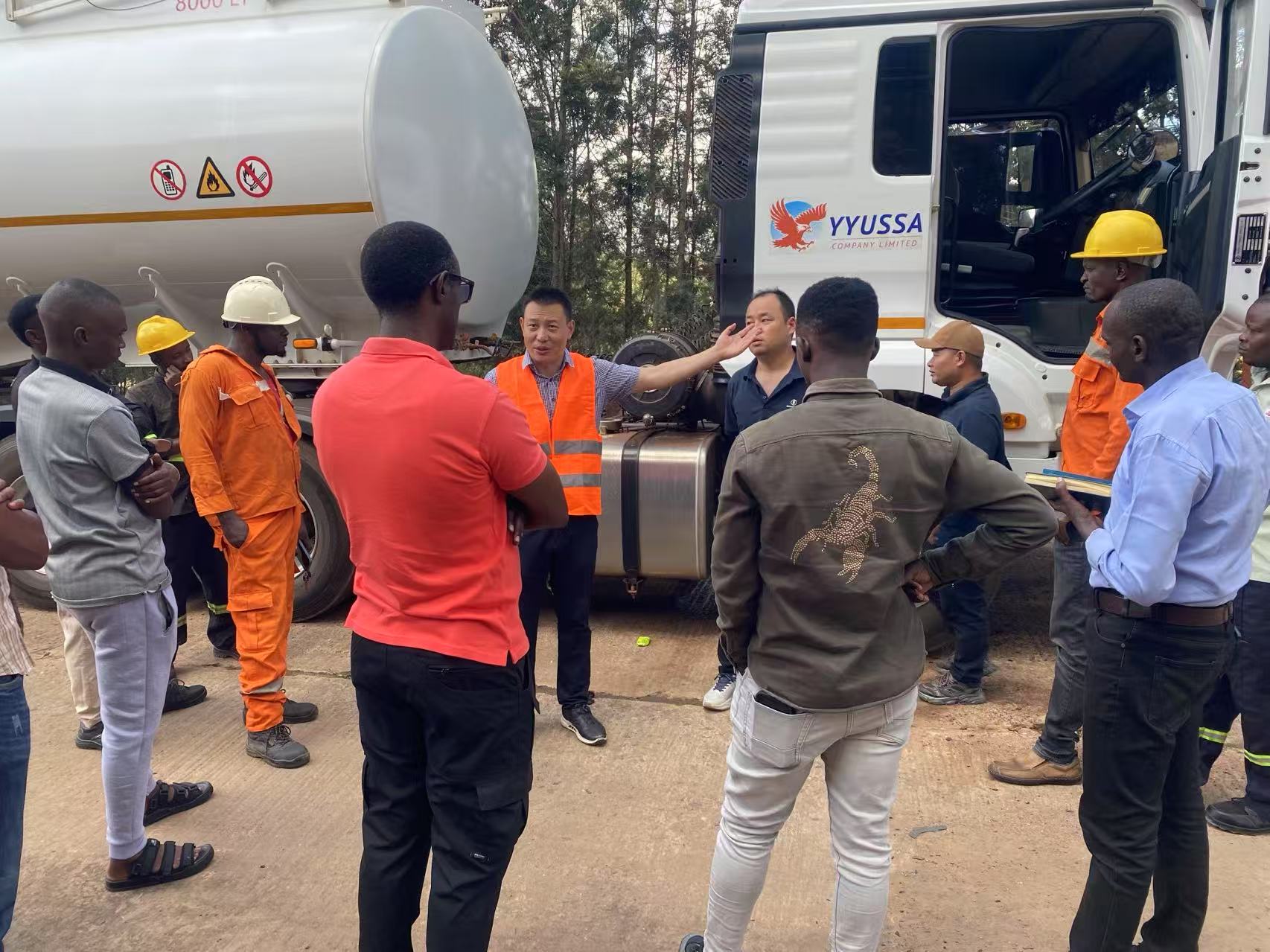SINOTRUK HOWO dump truck operating in Rwandan mining site