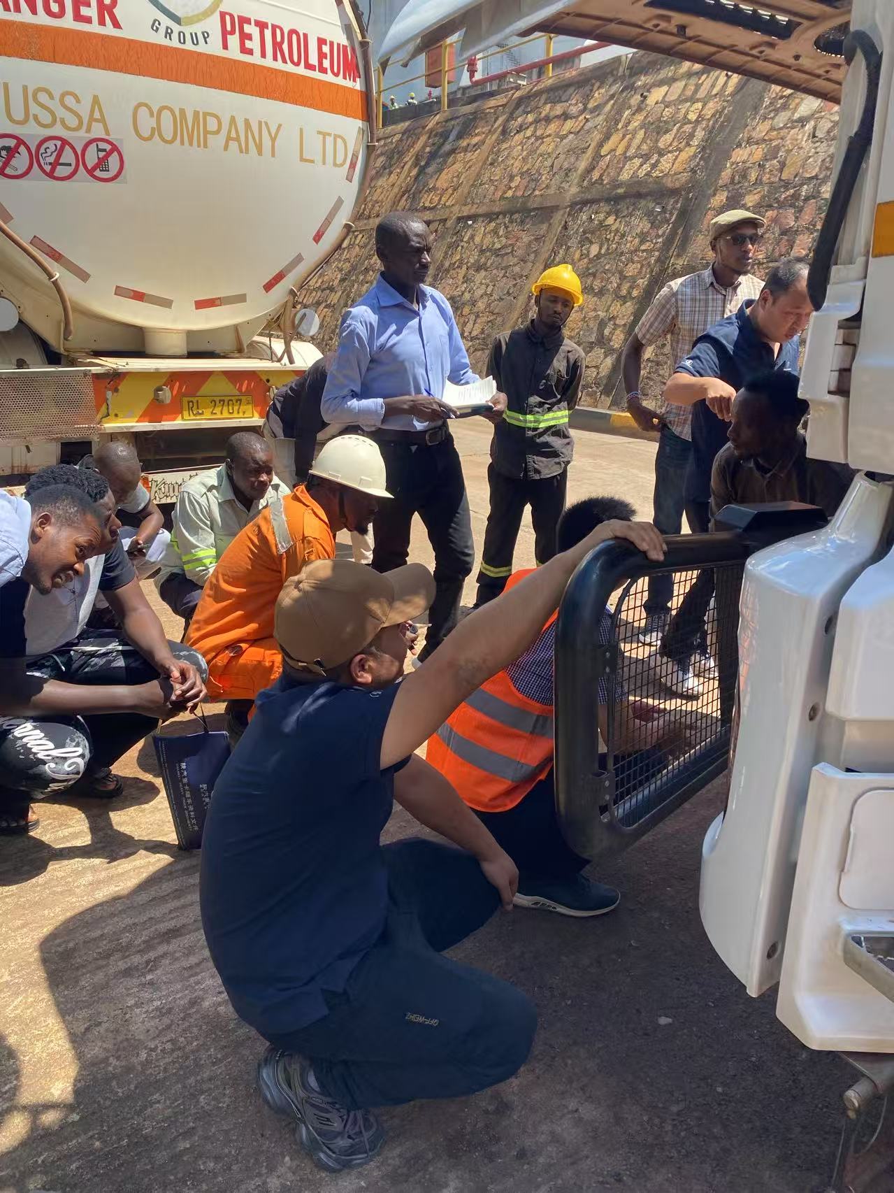 SINOTRUK HOWO trucks in operation during after-sales support in Rwanda
