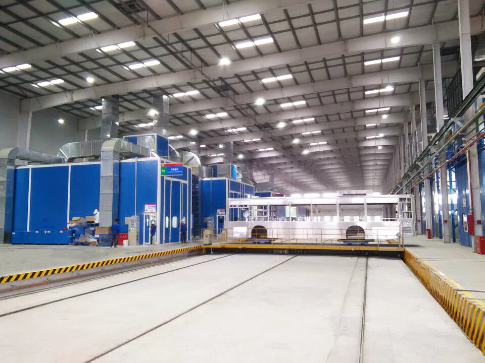 Bus coating line specialized for public transport manufacturing