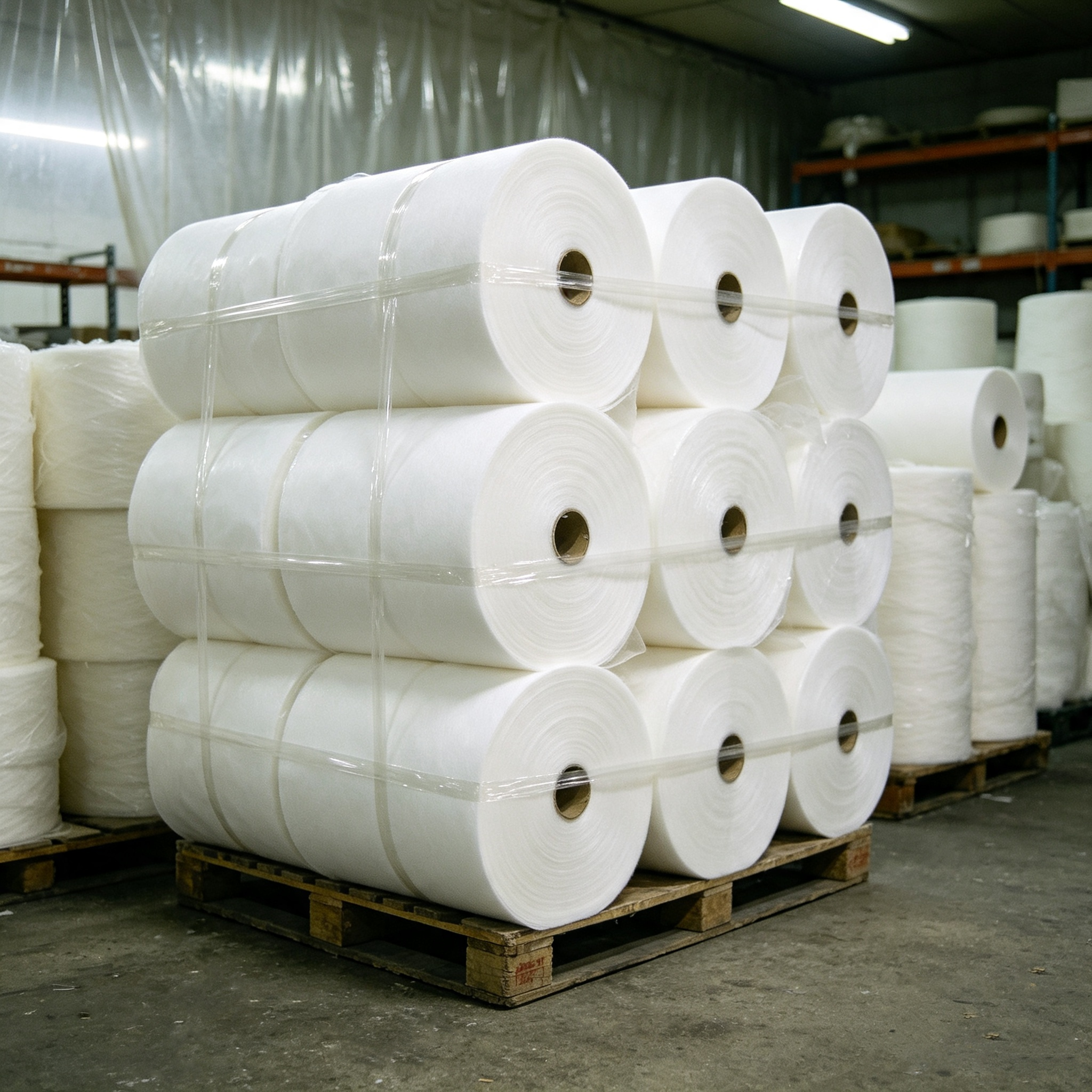 PP strap packaging for chemical fiber products