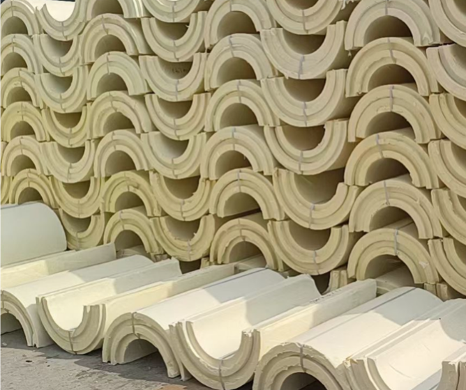 Polyurethane foam insulation applied to pipeline systems