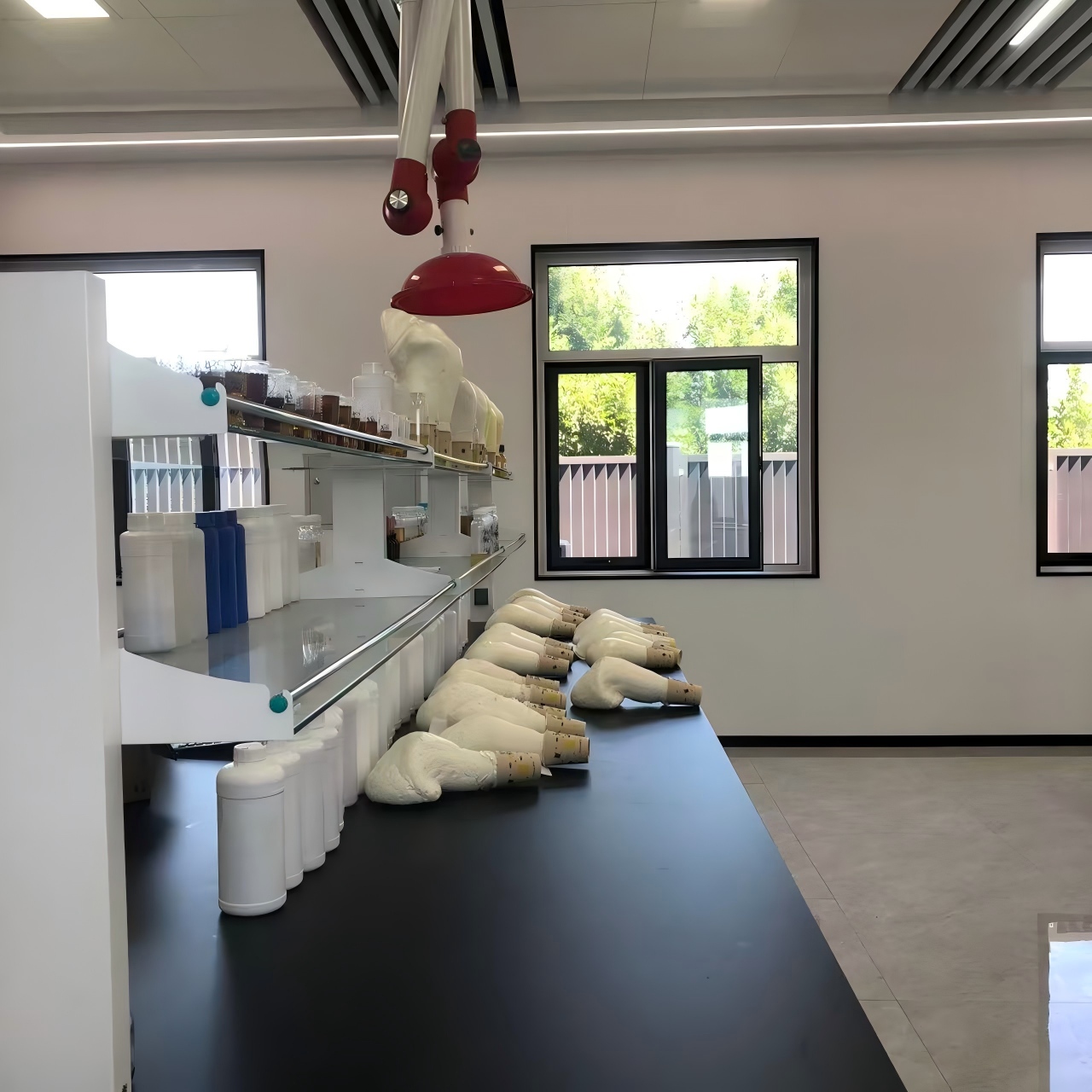 XINFA research and development laboratory supporting custom polyester polyol formulation and application testing
