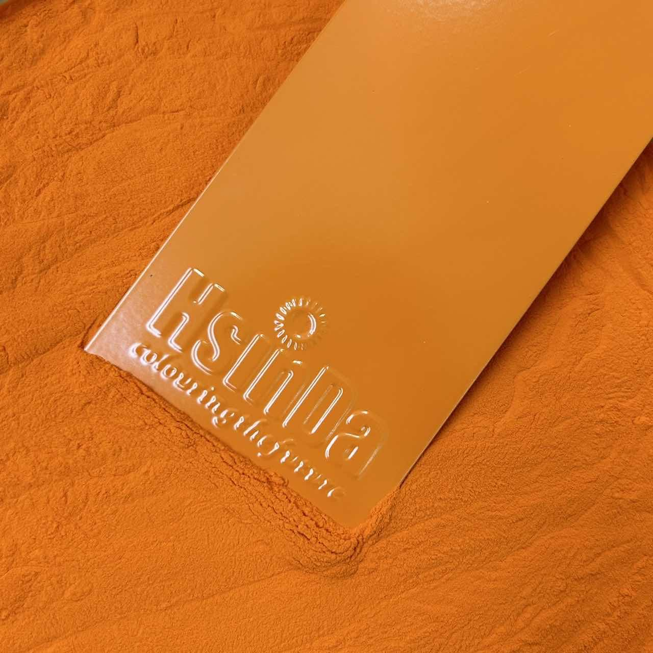 Orange epoxy powder coating for electrical components