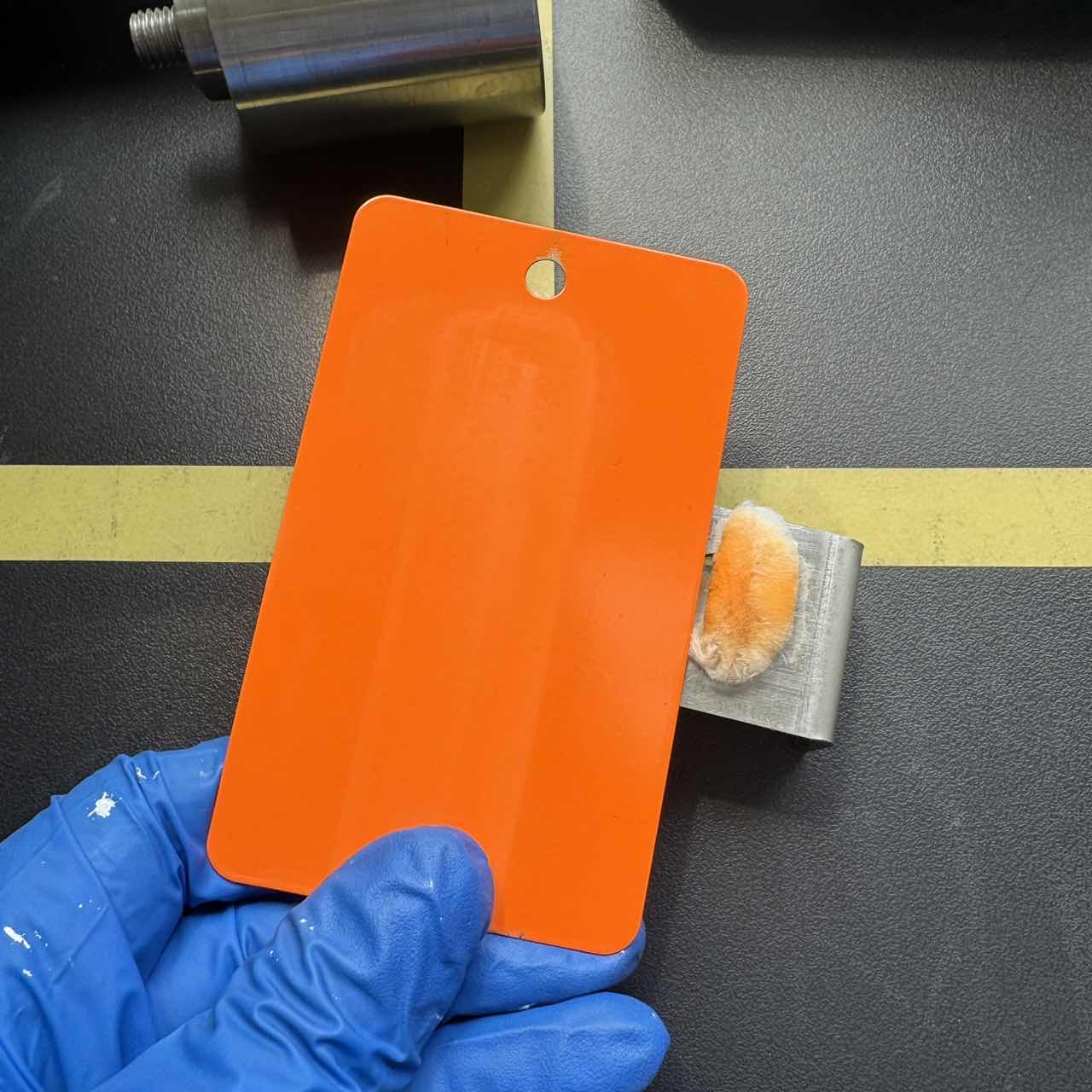 Solvent resistance testing on customized powder coating
