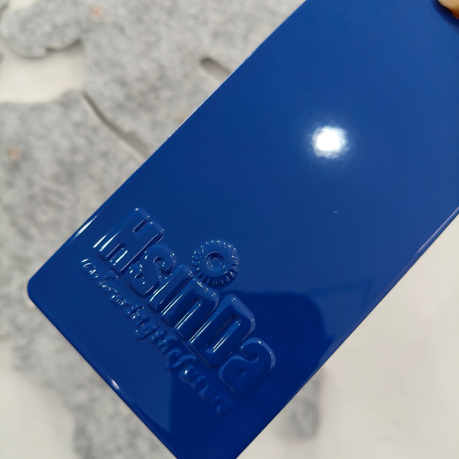 High gloss powder coating in RAL 5002 blue used for architectural aluminum doors, windows and curtain walls