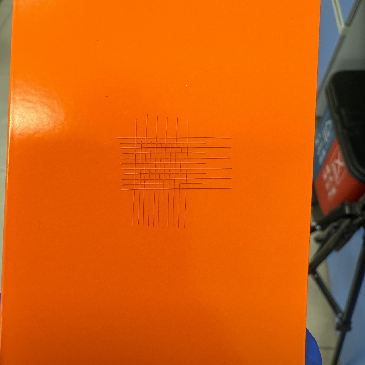 Adhesion test of powder coating