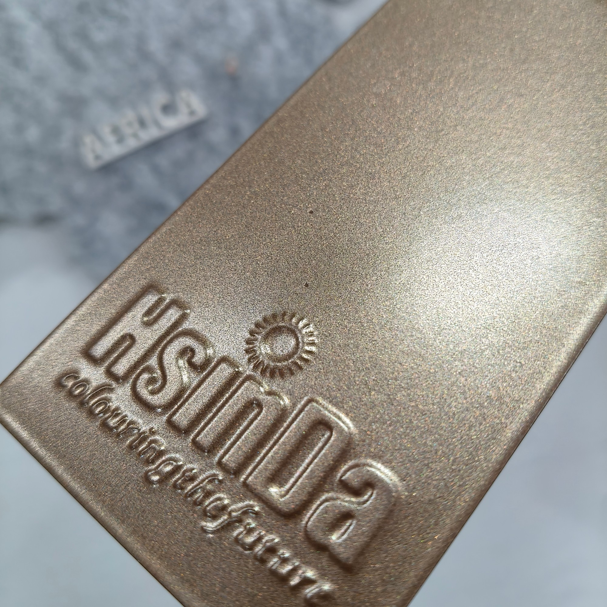 Bronze Gold Metallic Powder Coating sample