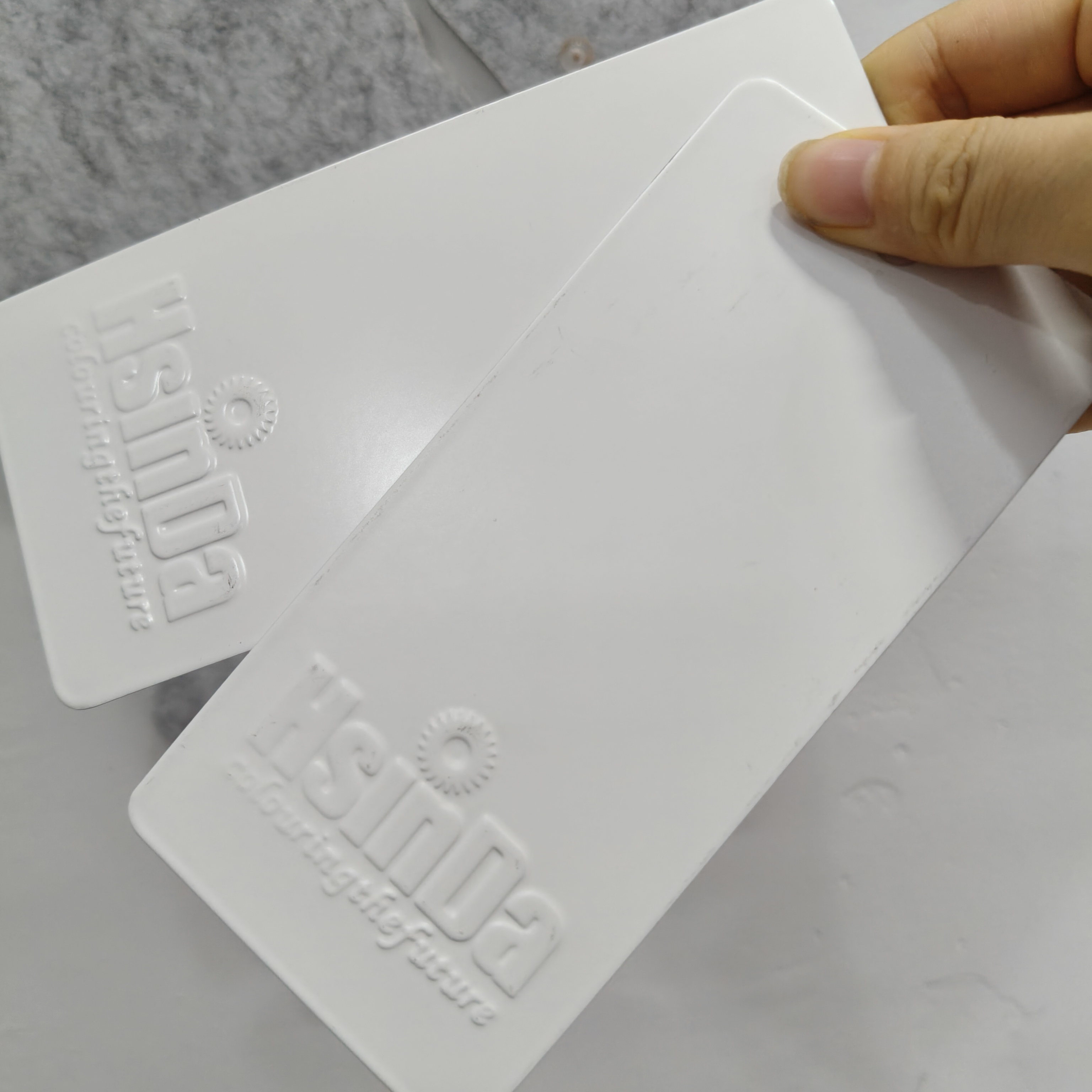 Anti-corrosion powder coating sample used to illustrate corrosion specification reading