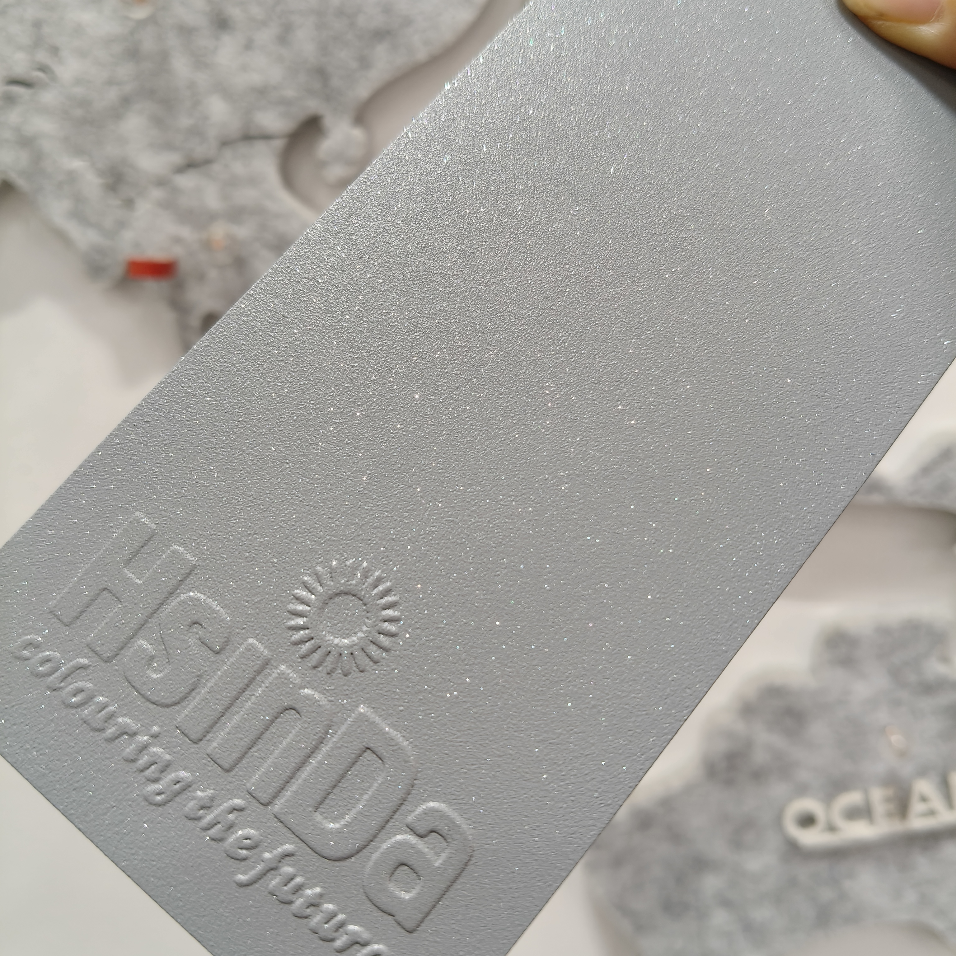 Sandy texture powder coating finish sample