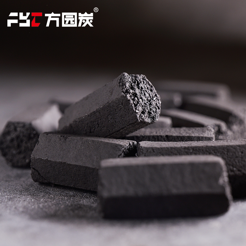 Hexagonal hookah charcoal pieces for shape consistency check