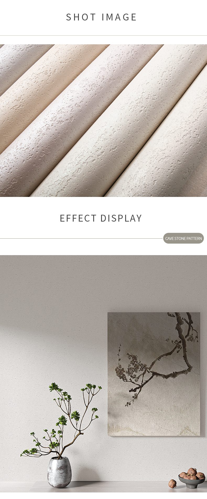 Cave Stone Pattern application in interior design