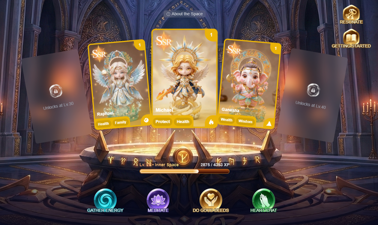 AI Guardian companion representation of self discovery and personal growth