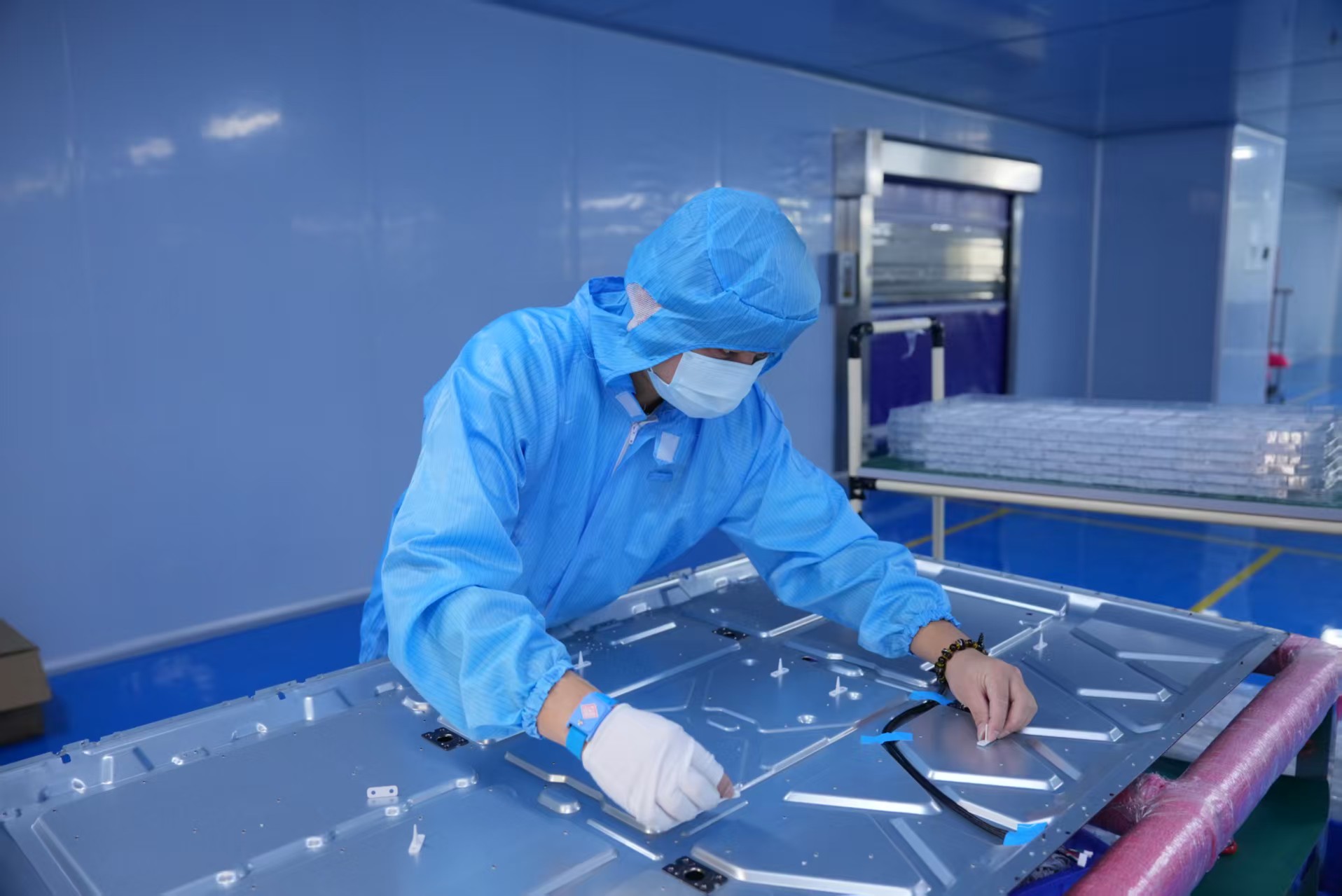 Testing room at GZKEDRO factory showing quality control process