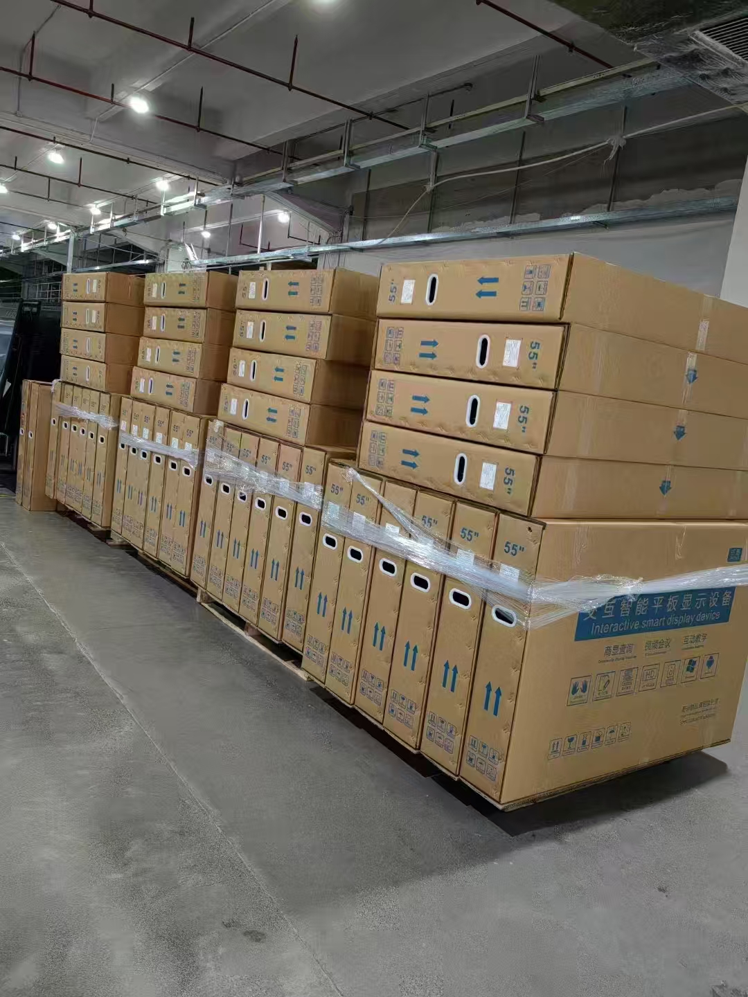 Warehouse and logistics infrastructure of a commercial display manufacturer