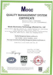 ISO9001:2015 certificate