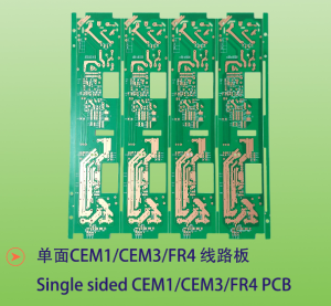 Single sided CEM1.CEM3.FR4 PCB