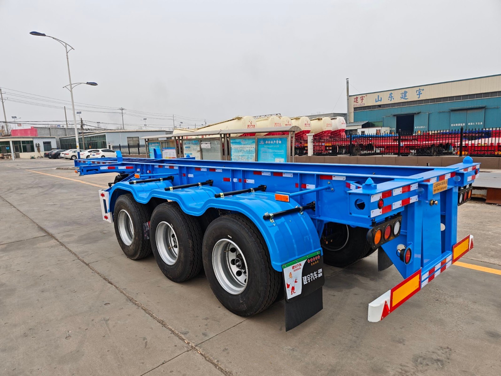 Skeleton semi trailer