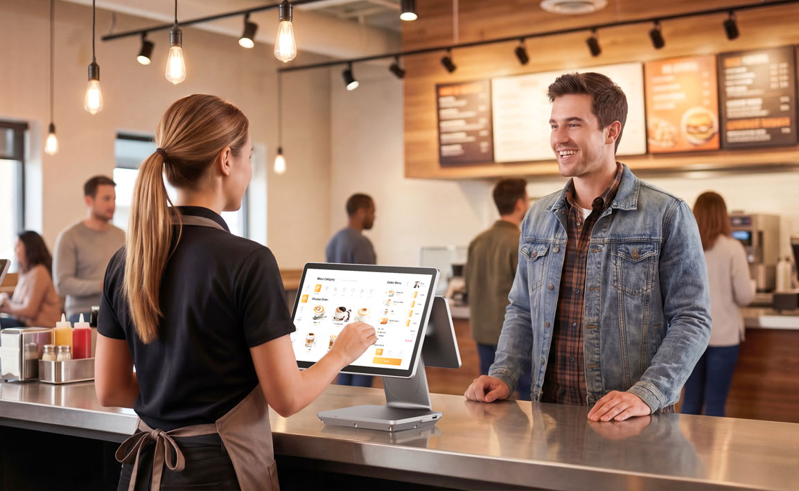Telpo C9 Android cash register POS in retail checkout