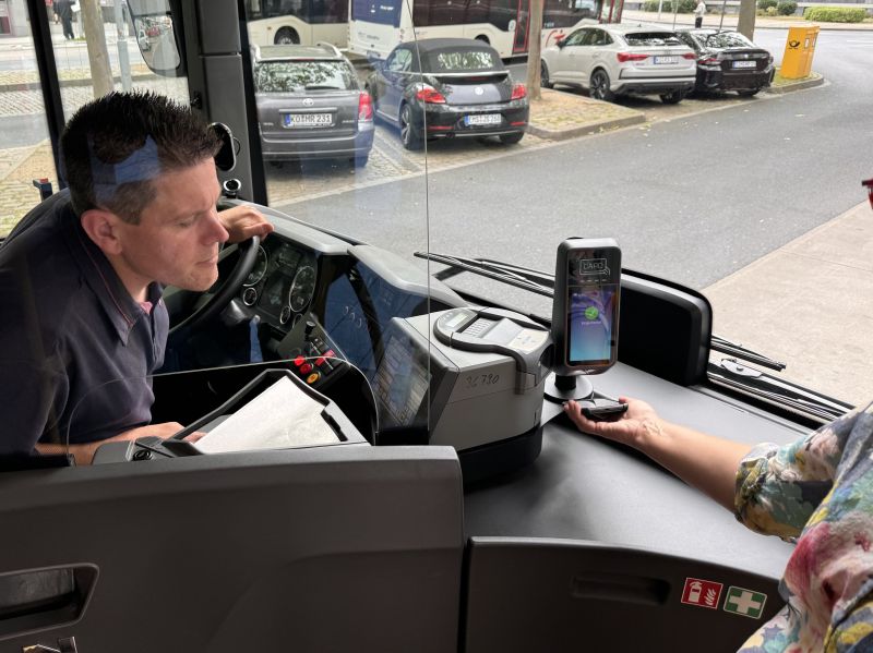 Transit ticket validation device in a European public transport deployment