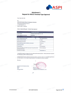 NSICCS Terminal Type Approval Letter of Approval (Indonesia National Payment Security Standard)