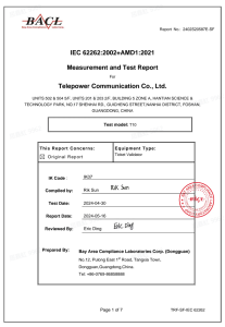 IEC 62262 IK07 Impact Resistance Measurement & Test Report