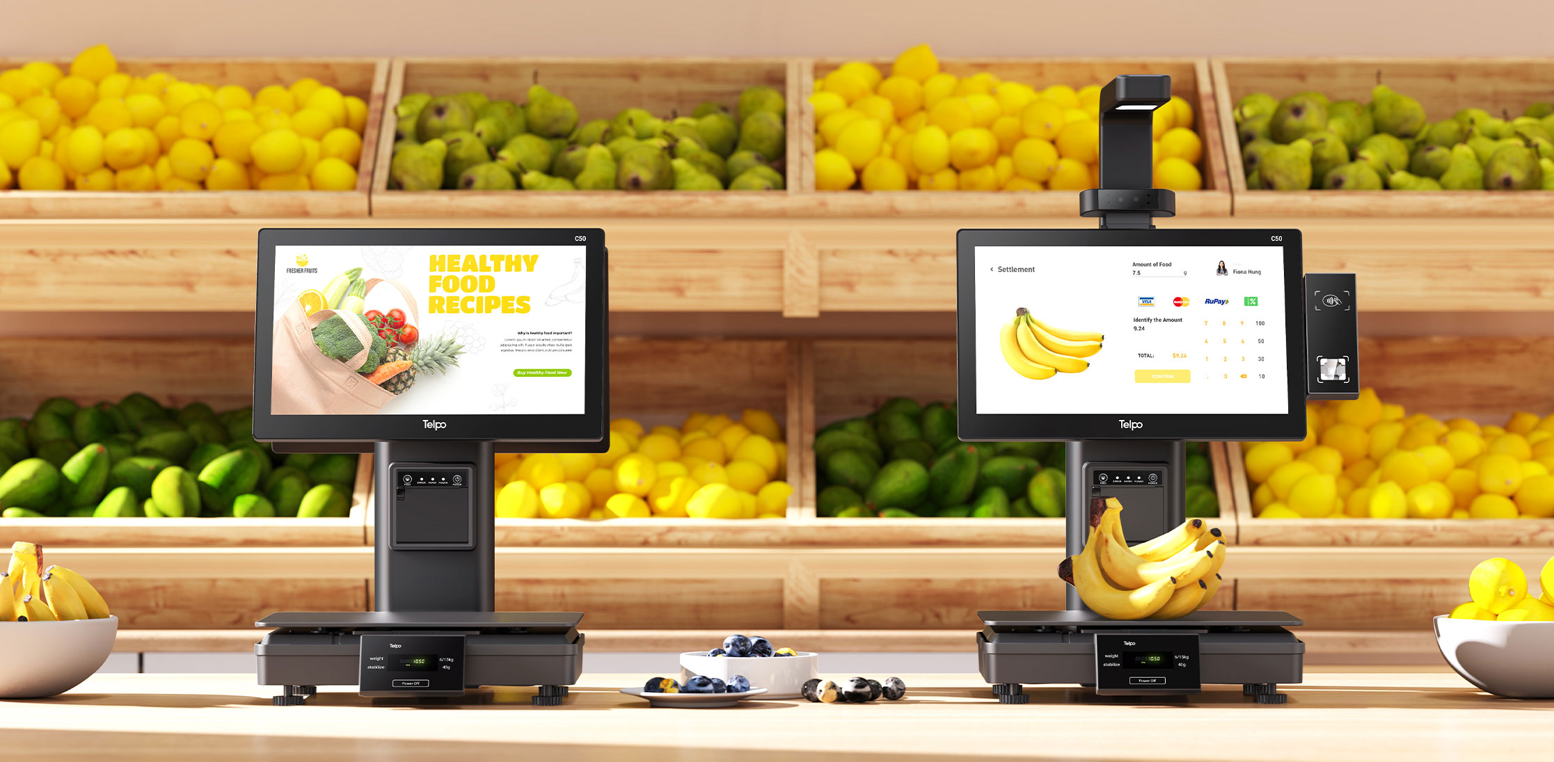 Telpo C50 AI Self-Checkout POS architecture