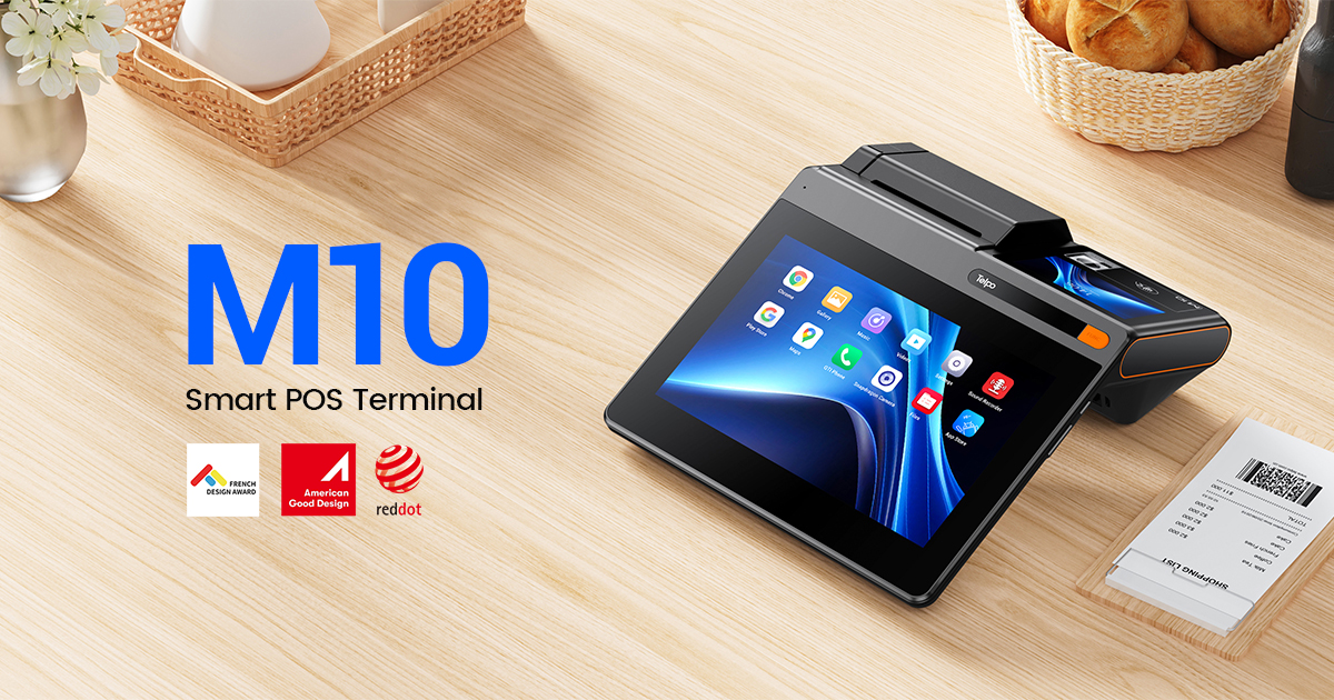 Telpo M10 Android POS Terminal with dual display and built-in printer