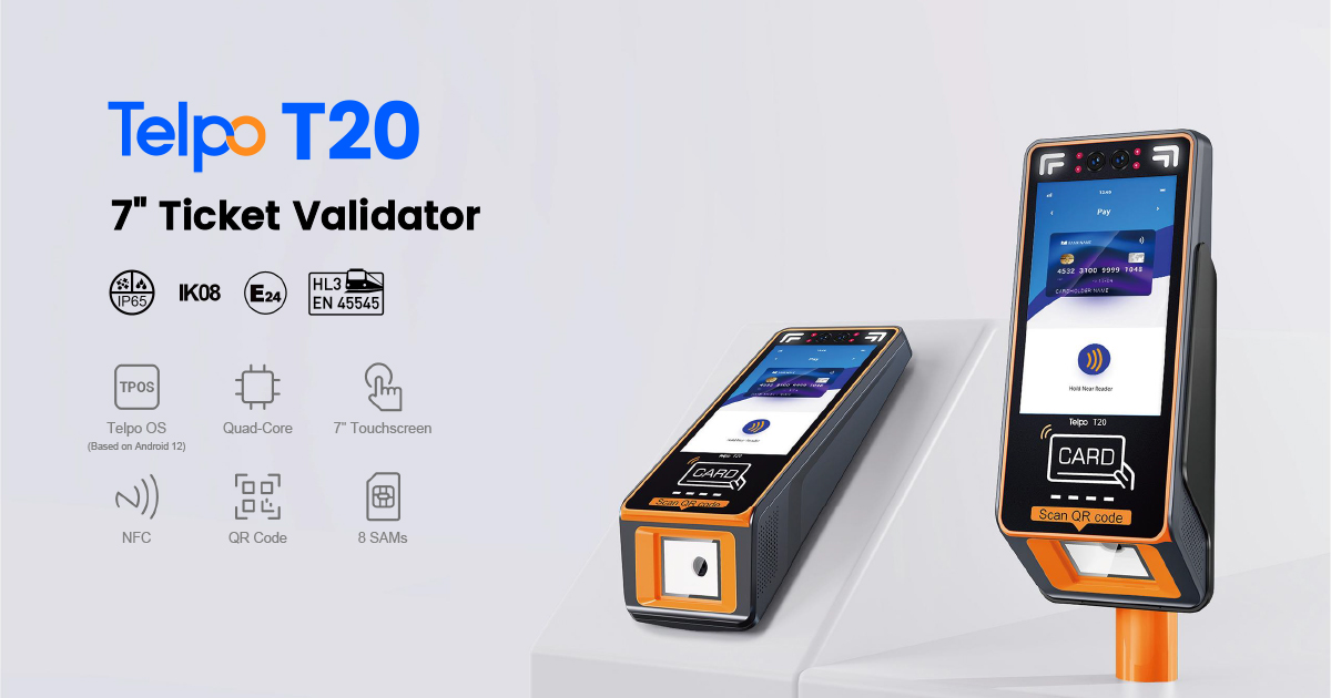 T20 ticket validator for bus and tram fare collection