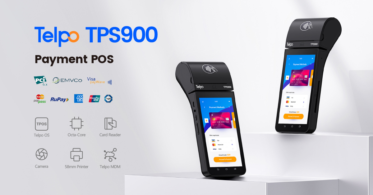 Telpo TPS900 Smart Payment POS certified to PCI PTS and EMV