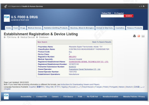 US FDA 510 (k) Premarket Notification