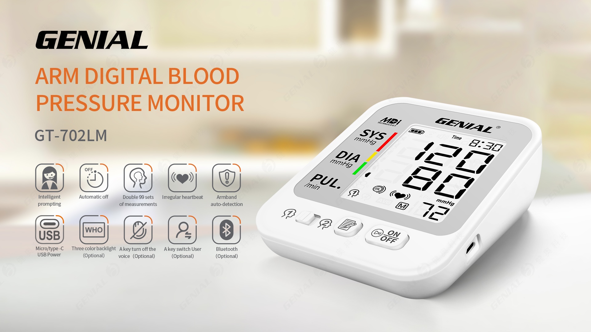 Digital Blood Pressure Monitor for home use