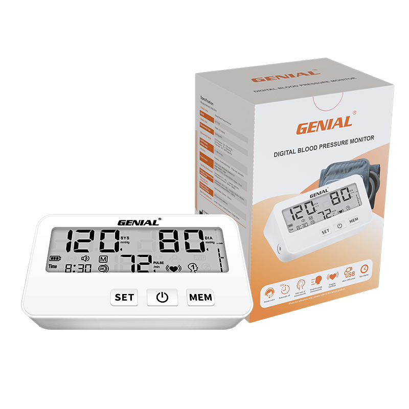 GENIAL upper arm digital blood pressure monitor GT-712B with retail gift box